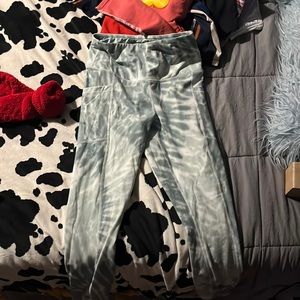 sea green tye dye leggings